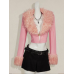 WWE Raw 2026 Masami Odate Pink Fur Trim Leather Jacket